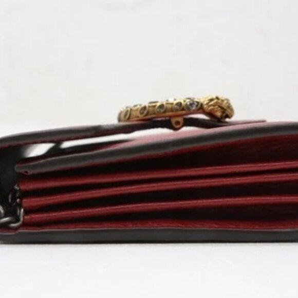 GUCCI Dionysus Mini Red Clutch 401231 496334 w/ Silver Chain Strap - Picture 8 of 15